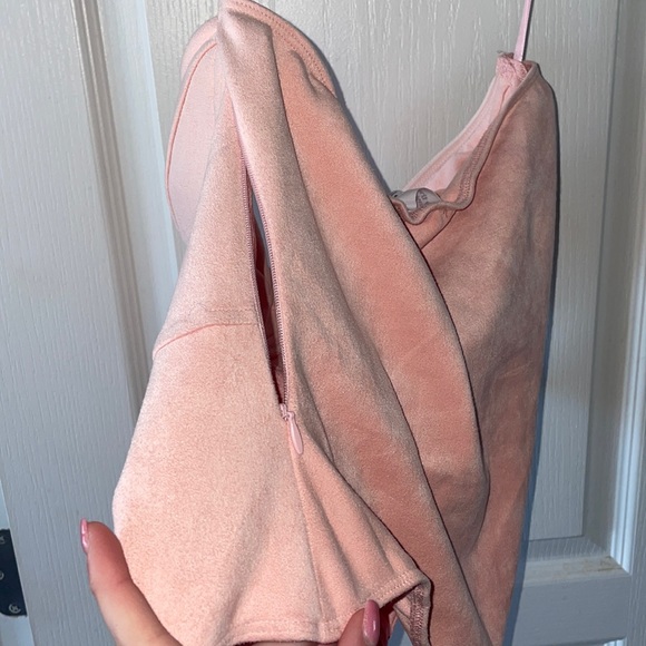 Pink Suede Bodysuit - Picture 3 of 3
